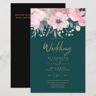 Orçamento de menina bonita Rosegold Blush Floral R