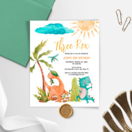 Orçamento Dinossauro Três Convite Rex Aniversário