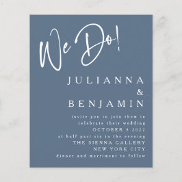 Orçamento do Elegante Convite de casamento Azul de