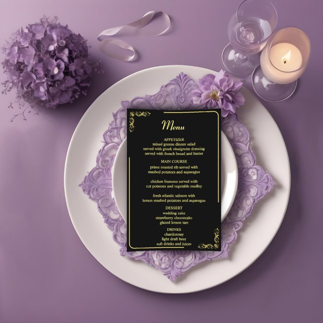 Orçamento do Menu Casamento Vitoriano Elegante (Criador carregado)