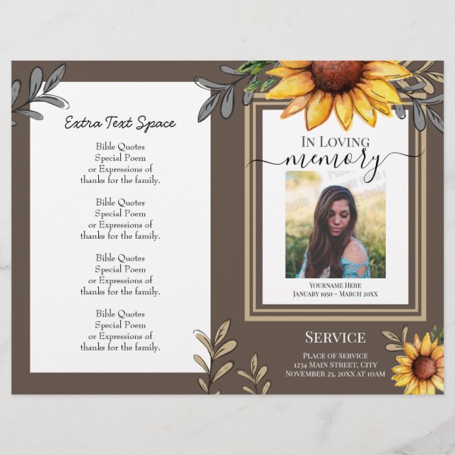 Orçamento do Programa Funeral Simples de Girassol (Frente)