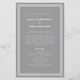 Orçamento do roteiro de casamento branco cinza Pro