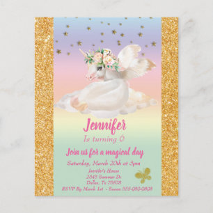 Orçamento do Unicórnio Dourado Pegasus Arco-íris d