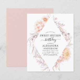 Orçamento Doce 16 Boho Dusty Floral Rosa Anivers