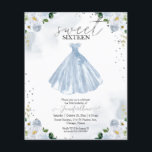 Orçamento Doce 16 Convite Azul Vestido Floral<br><div class="desc">Adorável, azul floral, doce dezesseis convites de festas de aniversários. Fácil de personalizar com seus detalhes. Entre em contato comigo via chat se tiver perguntas sobre o trabalho de arte ou precisar de personalização. Verifique se há mais itens na coleção. NOTA: para obter assistência sobre pedidos, envio, informações sobre produtos,...</div>