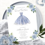 Orçamento Doce 16 Convite Palavra Azul Silver Dust<br><div class="desc">Vestidos deliciosos, brancos, doces dezesseis convites de festas de aniversários. Fácil de personalizar com seus detalhes. Entre em contato comigo via chat se tiver perguntas sobre o trabalho de arte ou precisar de personalização. Verifique se há mais itens na coleção. NOTA: para obter assistência sobre pedidos, envio, informações sobre produtos,...</div>