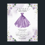 Orçamento Doce 16 Convite Púrpura Vestido Floral<br><div class="desc">Adorável, floral roxo, 16 convites de festas de aniversários doces. Fácil de personalizar com seus detalhes. Entre em contato comigo via chat se tiver perguntas sobre o trabalho de arte ou precisar de personalização. Verifique se há mais itens na coleção. NOTA: para obter assistência sobre pedidos, envio, informações sobre produtos,...</div>