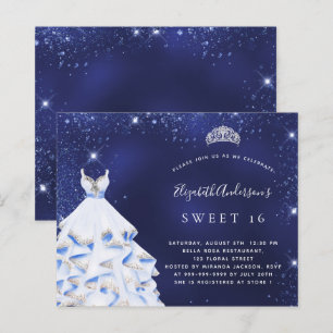Orçamento Doce 16 poeira azul brilhante vestido t