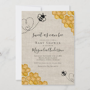 Orçamento Doce como uma Abelha Convite para Chá de