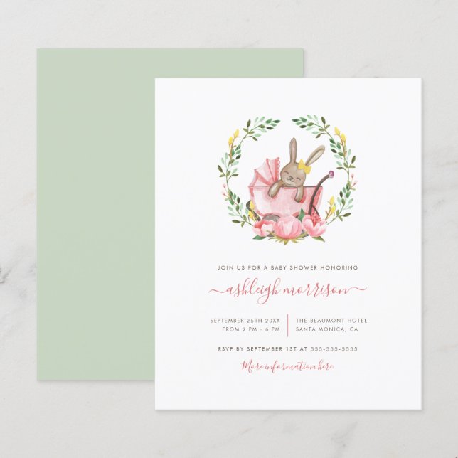 Orçamento Dormindo Coelhinho No Chá Da Menina Bugg (Frente/Verso)