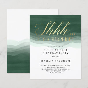 Orçamento Dourado e Emerald Watercolor Surprise An