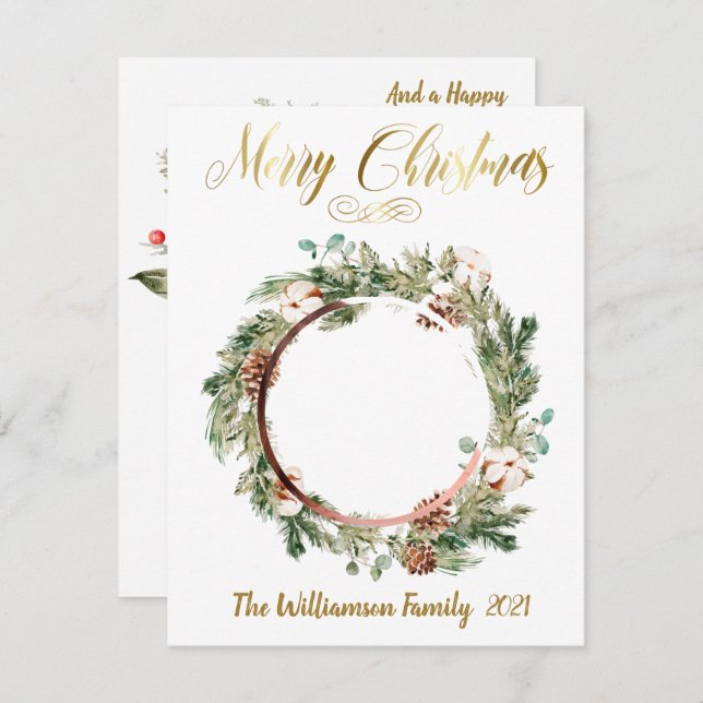 Orçamento Duas Colagem Fotográfica Dourada Feliz N (Frente/Verso)