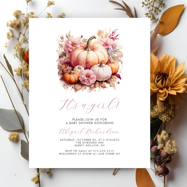 Orçamento É uma Chá de fraldas de queda de abóbora (Criador carregado)