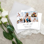 Orçamento Ele Chic 5 Várias Fotografias Salvar Dat<br><div class="desc">** SATIN PAPER É PAPEL FINO. ATUALIZE O PAPEL PARA OBTER UM PAPEL DE PLACA MAIS ESPESADO. TEM UMA OPÇÃO PARA ENVELOPES. *** Economize dinheiro em convites com este convite menor que tem uma opção para envelopes. Peça aos convidados para o seu casamento com a sua chic Ele Chic 5...</div>