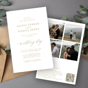 Orçamento elegante 4 código QR de foto tudo em um 