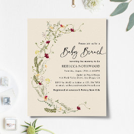 Orçamento Elegante Boho Wildflower Wreath Baby Bru