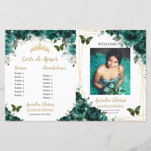 Orçamento Emerald Floral Quinceanera