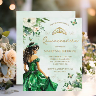 Orçamento Emerald Floral Vestido Butterfly Quincea