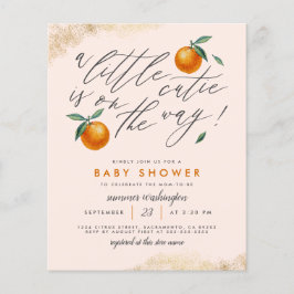 Orçamento Esmaga Um Pequeno Chá de fraldas Laranja