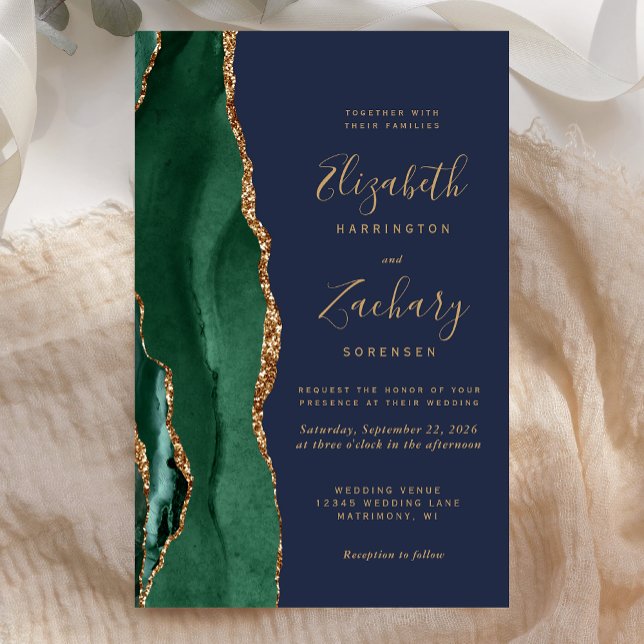 Orçamento Esmeralda Verde Ouro Ágata Azul Marinho  (Criador carregado)