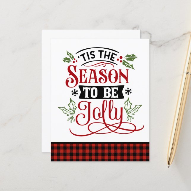 Orçamento Esta é a estação para ser o Natal Jolly (Frente/Verso In Situ)