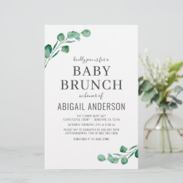Orçamento Eucalyptus Baby Brunch Greenery Convite