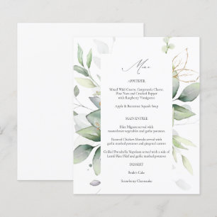 Orçamento Eucalyptus Brilhante Verde Dourado Menu