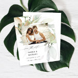 Orçamento Eucalyptus Glow Foto Salvar Data 3<br><div class="desc">** SATIN PAPER É PAPEL FINO. ATUALIZE O PAPEL PARA OBTER UM PAPEL MAIS ESPESADO. TEM UMA OPÇÃO PARA ENVELOPES. *** Economize dinheiro em convites formais com este convite menor que tem uma opção para envelopes. Prepare seus convidados para o maravilhoso casamento com seus Cartões salve a data de Foto...</div>