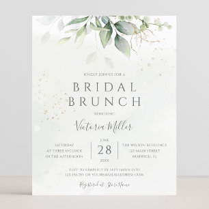 Orçamento Eucalyptus Greenery Bridal Brunch Convi
