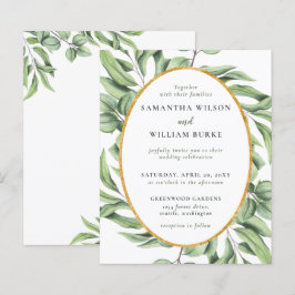 Orçamento Eucalyptus Greenery Convite para Casamen