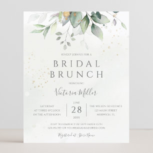 Orçamento Eucalyptus Greenery deixa Bridal Brunch