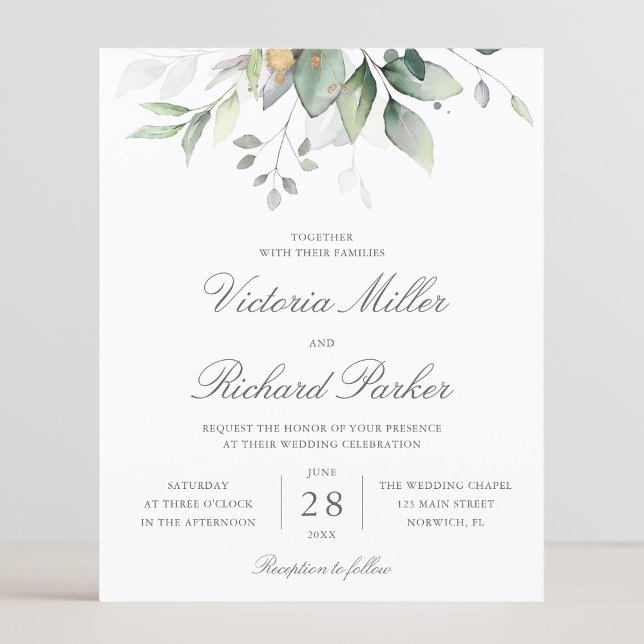 Orçamento Eucalyptus Greenery deixa casamento lega (Criador carregado)