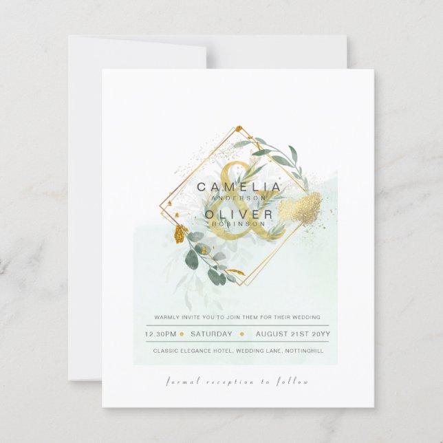 ORÇAMENTO Eucalyptus Greenery Dourado Casamento CÓ (Frente)