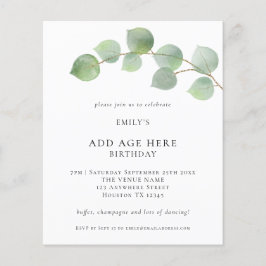 Orçamento Eucalyptus Qualquer Convite De Festa de 