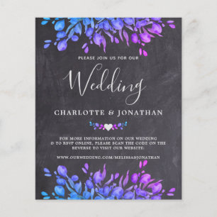 Orçamento Eucalyptus Rustic Slate QR Code Wedding 