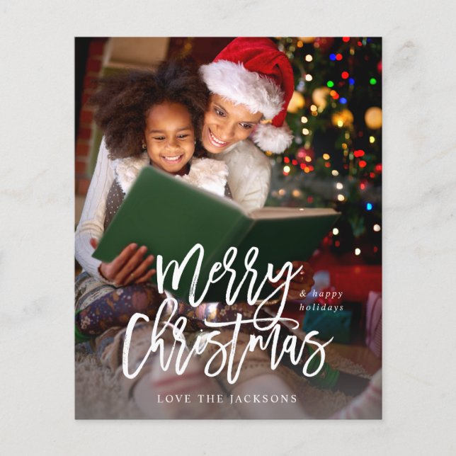 Orçamento Feliz Natal CaligrafiaFoto Vertical W (Frente)