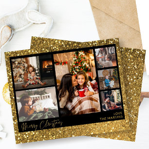 Orçamento Feliz Natal Dourado Múltiplas Fotos