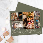 Orçamento Feliz Natal em Green 6 Foto<br><div class="desc">** SATIN PAPER É PAPEL FINO. ATUALIZE O PAPEL PARA OBTER UM PAPEL DE PLACA MAIS ESPESADO. TEM UMA OPÇÃO PARA ENVELOPES. *** Economize dinheiro em convites com este convite menor que tem uma opção para envelopes. Mande uma alegria de Natal com seu Feliz Natal nos Cartões de Natal Green...</div>