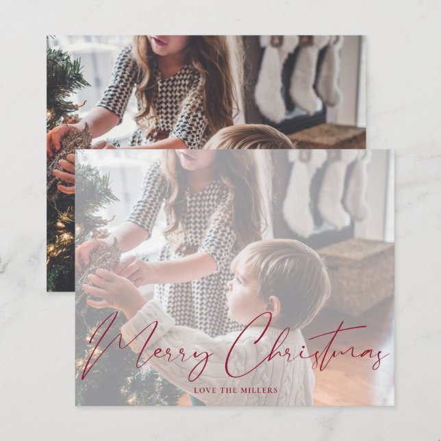Orçamento Feliz Natal Multi Foto Minimalista (Frente/Verso)