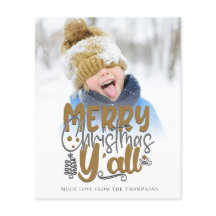 Orçamento Feliz Natal Y'All Photo Artsy Script