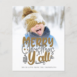 Orçamento Feliz Natal Y'All Photo Artsy Script