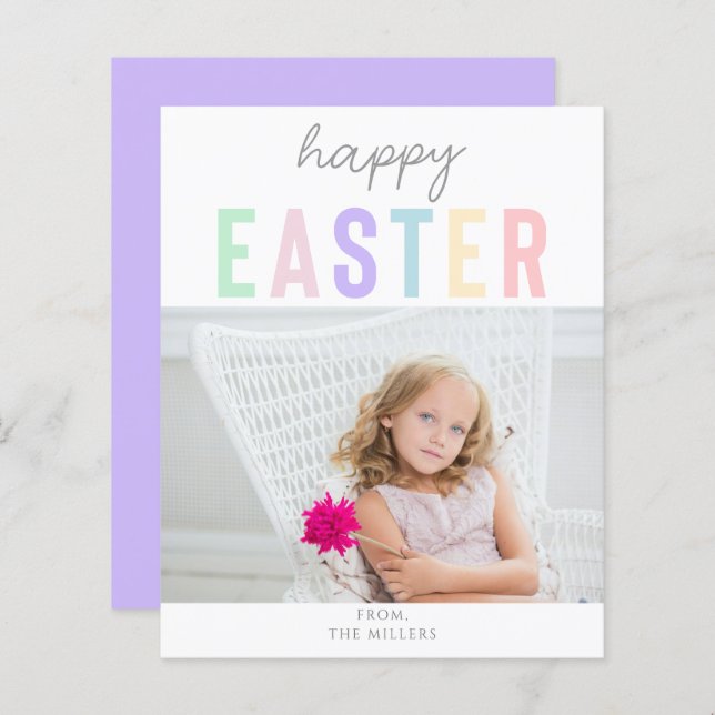 Orçamento Feliz Páscoa Cores da Primavera Foto  (Frente/Verso)