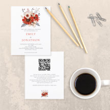 Orçamento Florais Vermelhos QR Código Casamento Co