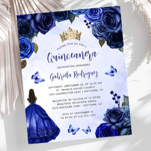 Orçamento Floral Azul Real Princesa Quinceañera
