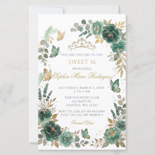 Orçamento Floral Borboleta Esmeralda Dourado Sweet