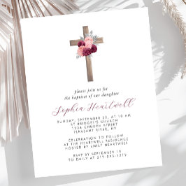 Orçamento Floral Burgundy Blush Cross Baptism Conv