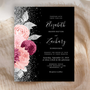 Orçamento Floral Burgundy Blush Prata Casamento Pr