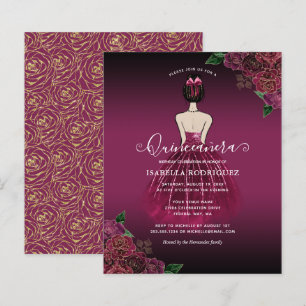 Orçamento Floral Burgundy Princesa Dourada Quincea