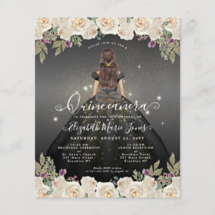 Orçamento Floral Cinza Negra Dourada Princesa Quin