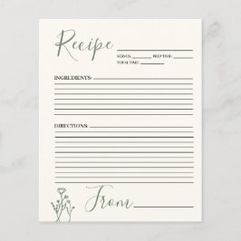 Orçamento Floral de Cartão de Receita